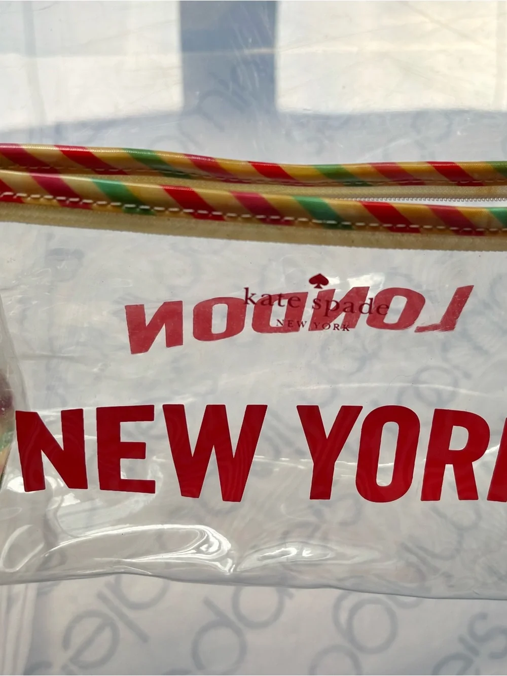 Rare collector piece! KATE SPADE New York Medium Heddy Clear Cosmetic Bag